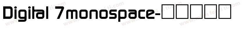 Digital 7monospace字体转换